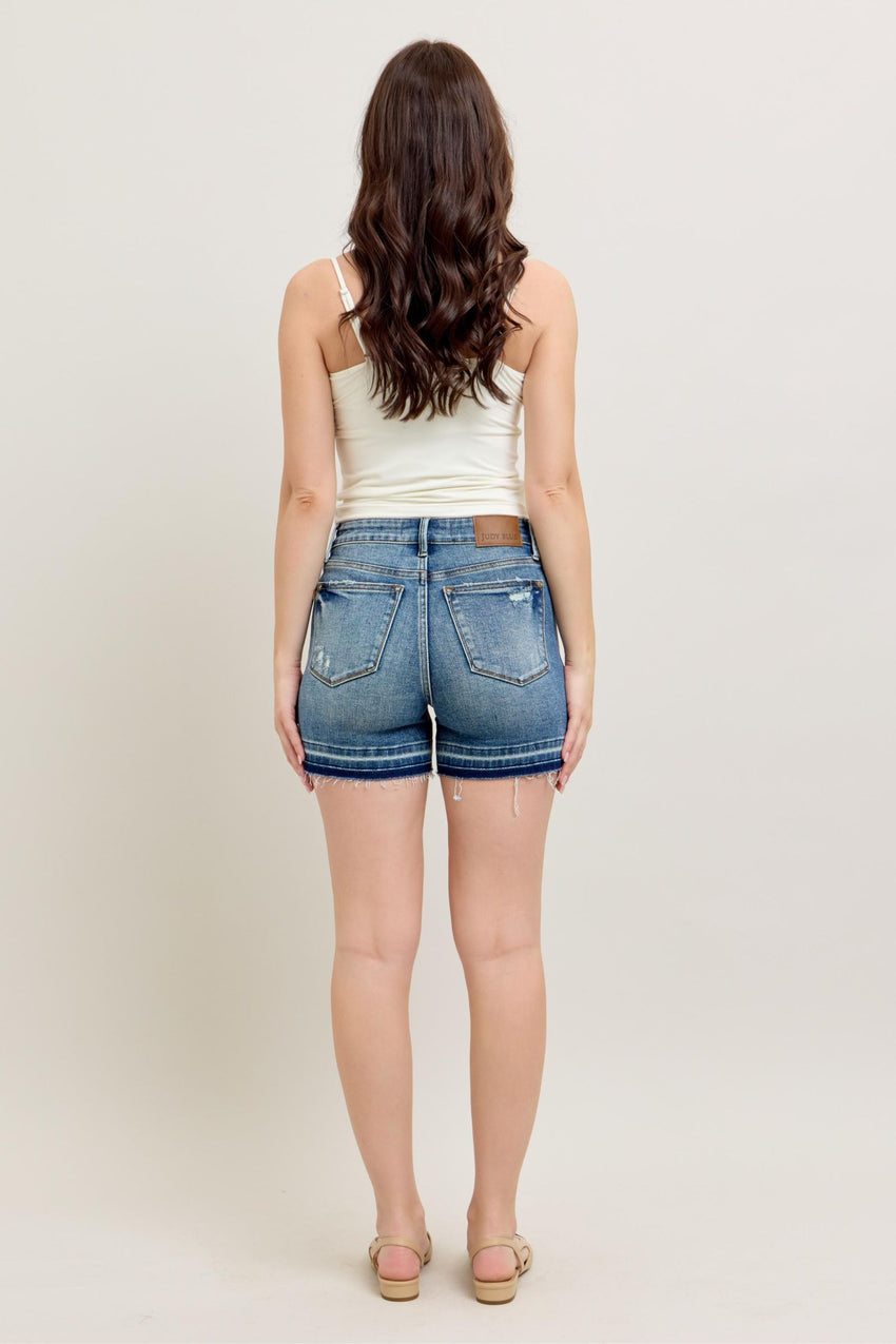MR Tummy Control Vintage Wash Shorts