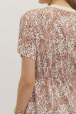 D31100 Latte Animal Print Dress