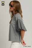 H1261 Stripe/Polka Dot Top