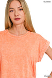 CTW-3524Y Orange Halo Washed Tee