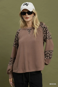 N7153 Leopard Mix Thermal Top