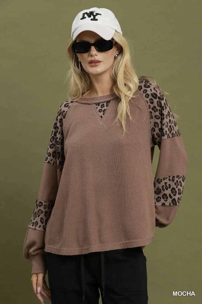 N7153 Leopard Mix Thermal Top