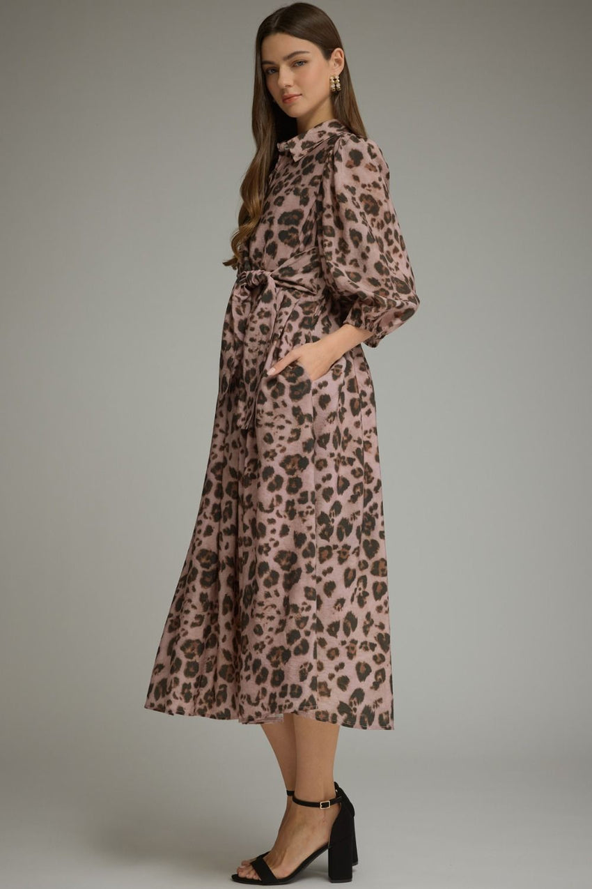 D33680 Leopard Print Dress