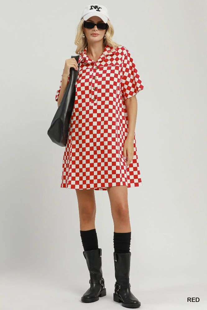 N7228 Game Day Dress Red