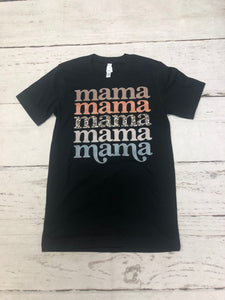 Black MAMA x 5 Tee