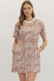 D31100 Latte Animal Print Dress