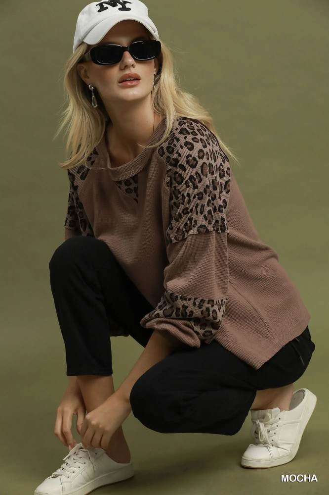 N7153 Leopard Mix Thermal Top