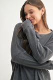 KT11265 Waffle Ribbed Pullover