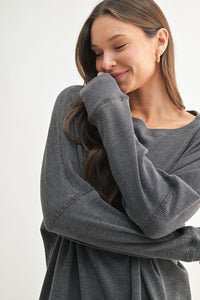 KT11265 Waffle Ribbed Pullover