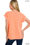 CTW-3524Y Orange Halo Washed Tee