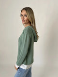 ABIGAIL V-NECK PULLOVER GREEN