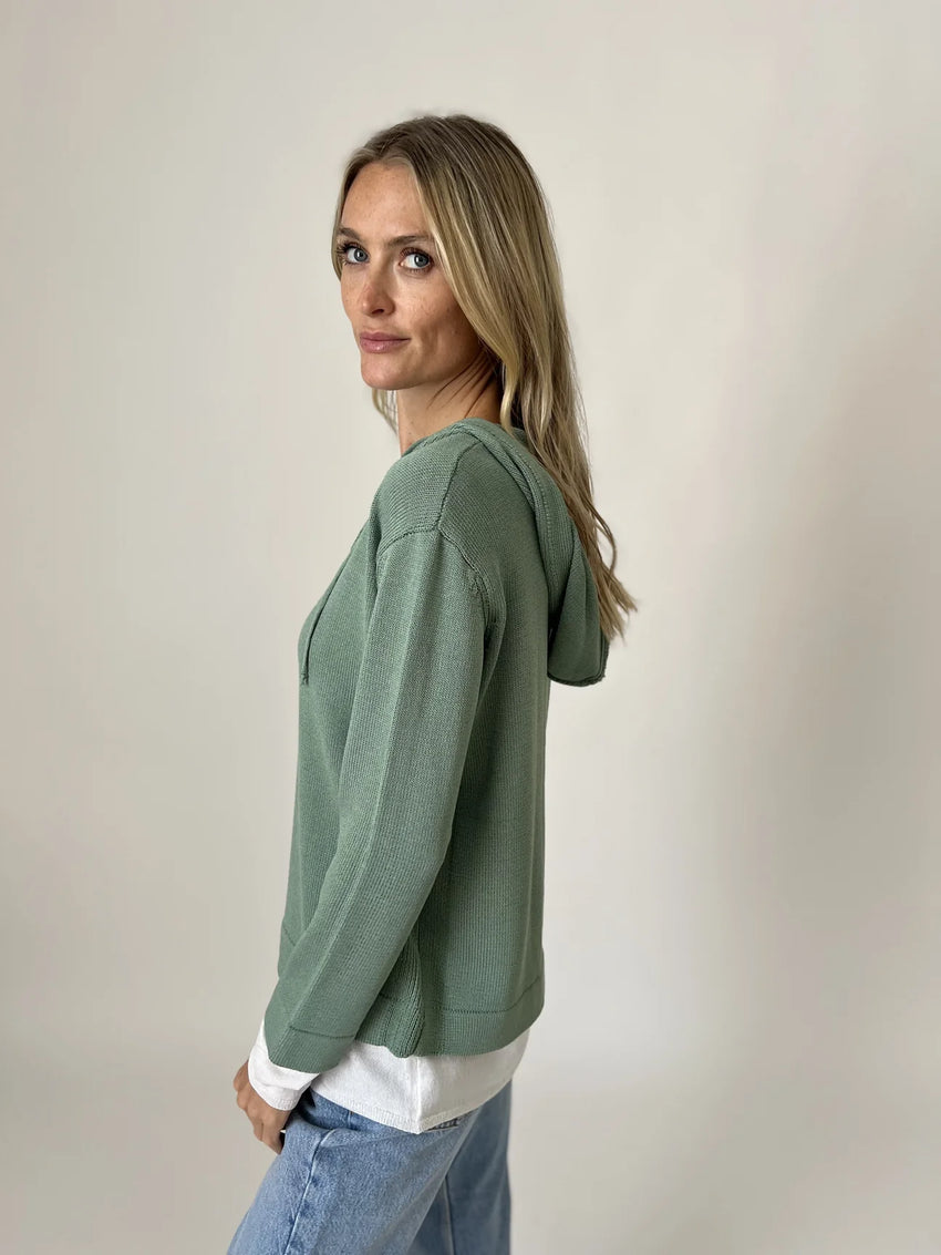 ABIGAIL V-NECK PULLOVER GREEN