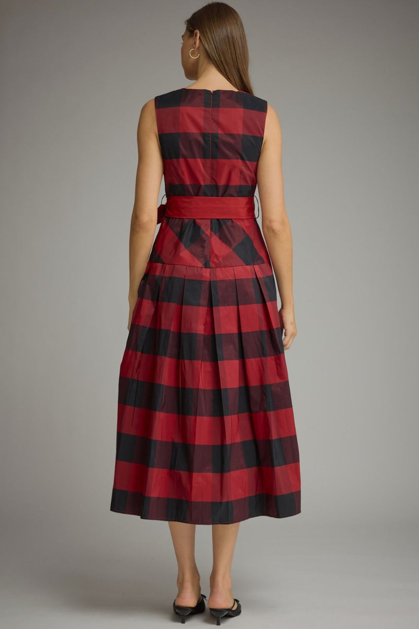 D33978 Red Gingham Dress