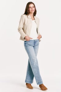 Trinity Bone Vegan Leather Blazer