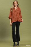 C6752 Auburn Floral Top