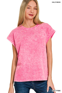 CTW-3524Y Hot Pink Halo Wash Tee