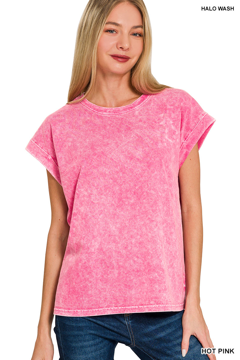 CTW-3524Y Hot Pink Halo Wash Tee