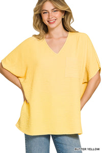 QT-2740D4 V-Neck DOLMAN SS Top