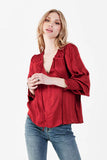 Amelia Top in Barbados Red