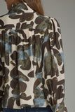T33747 Print Puff Sleeve Top
