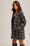Coat H&Thread Char/Blk