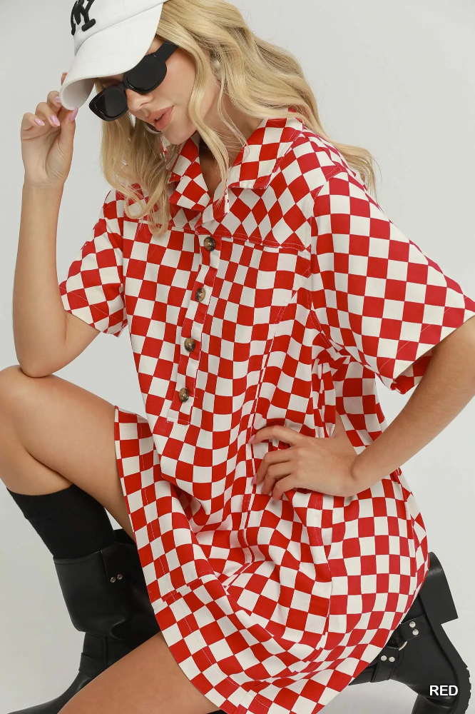 N7228 Game Day Dress Red