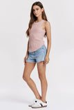 CORA RIB TANK PETAL PINK