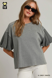 H1261 Stripe/Polka Dot Top