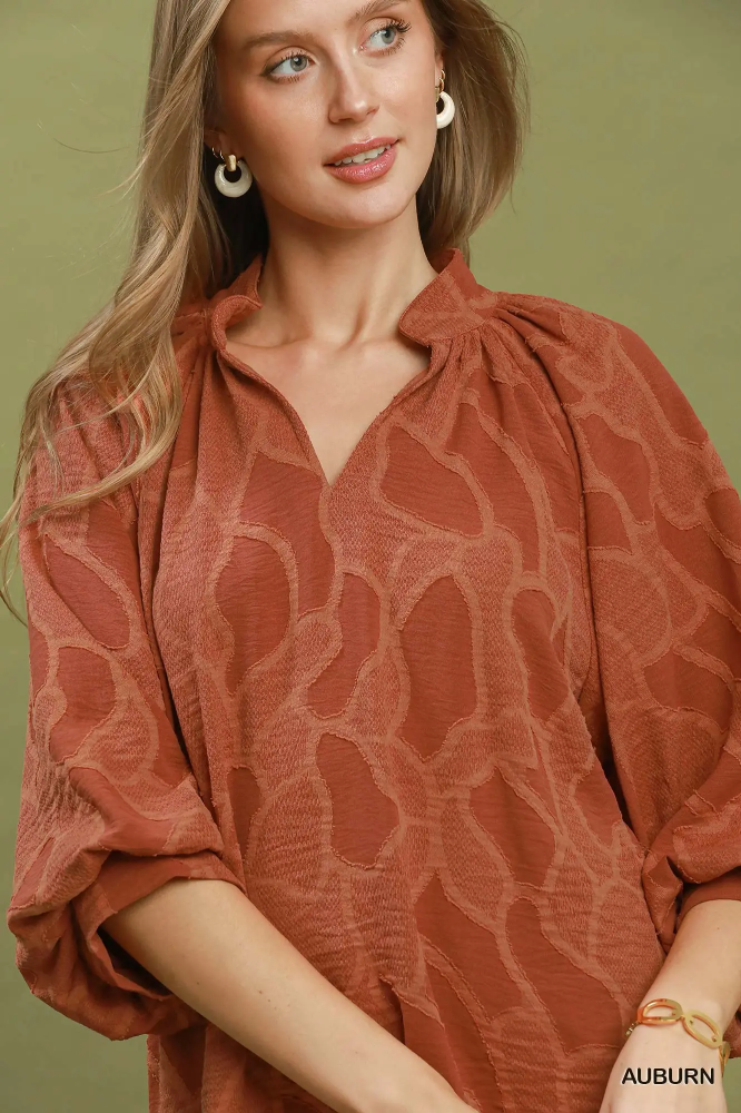 C6752 Auburn Floral Top