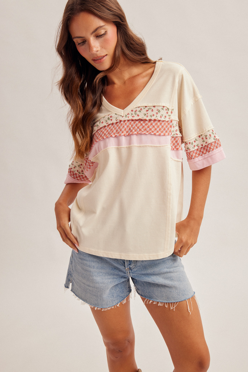 34233 Mixed Stripe Top