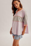 34362 Front Stripe Patch Top