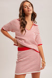 Red Striped Sweater H&T