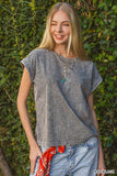 CTW-3524Y Ash Black Halo Wash Tee