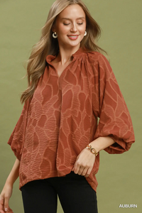 C6752 Auburn Floral Top