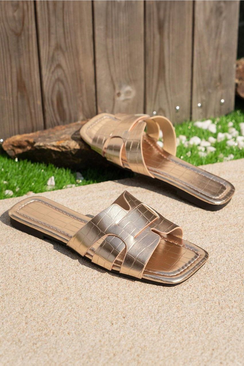 Gold Crocodile Flats