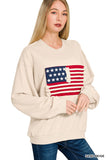 TT-5370Y Flag Pullover Sand Beige