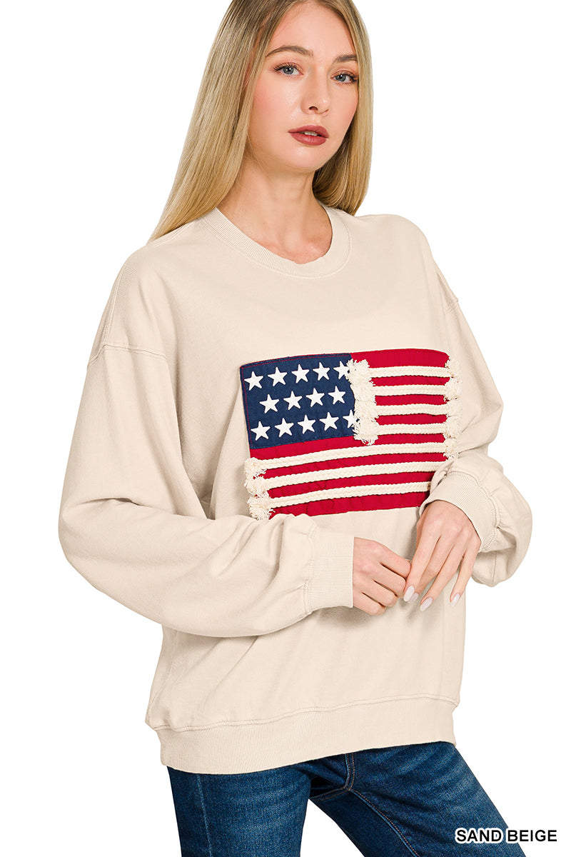 TT-5370Y Flag Pullover Sand Beige