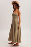 38885 Smocked Midi Dress