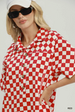 N7228 Game Day Dress Red