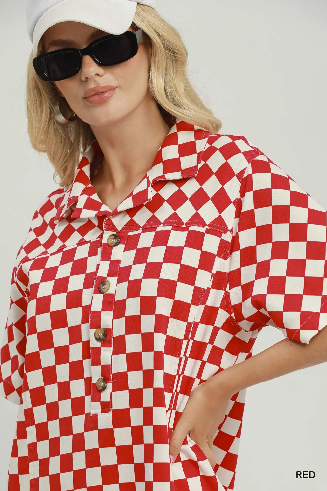 N7228 Game Day Dress Red