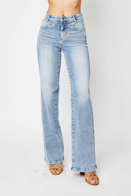 Judy Blue HW Front Yoke Wide Leg