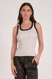Lt Grey/Black Contrast Tank