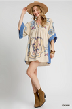 Boho Denim Mix Dress