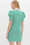 Green Striped SS Dress