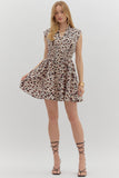 Ecru Animal Print Dress