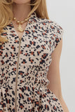 Ecru Animal Print Dress