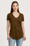 Phoenix Olive Green Suede Pocket Tee