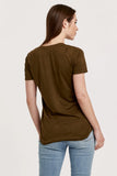 Phoenix Olive Green Suede Pocket Tee