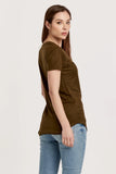 Phoenix Olive Green Suede Pocket Tee