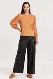 Pumpkin Puff Sleeve Tee
